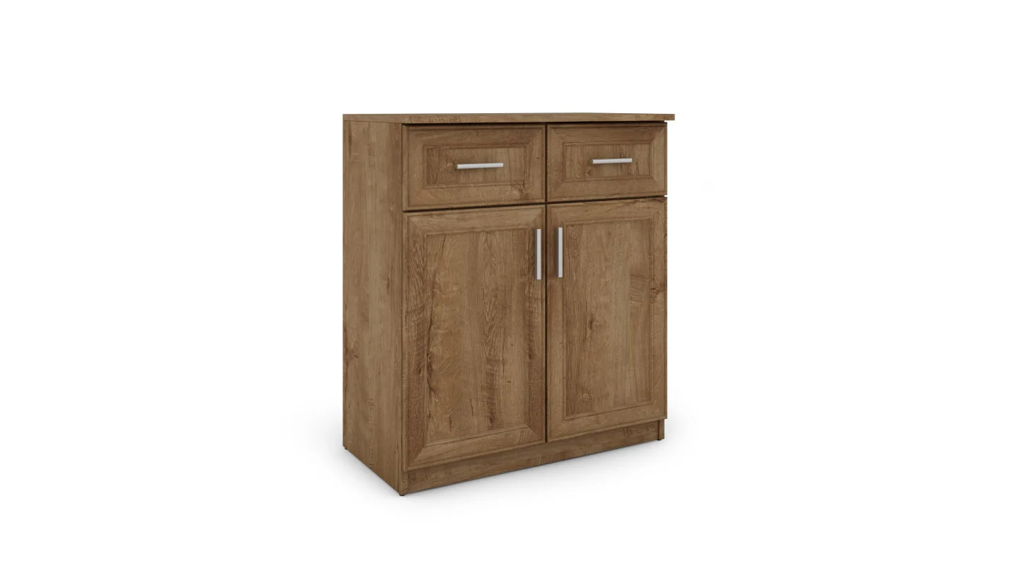 Komoda z drzwiczkami i szufladami 80 cm Biel – Optima
