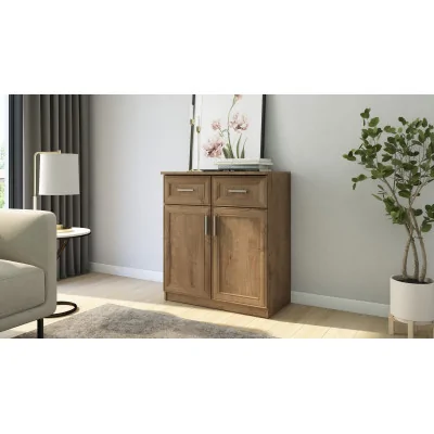 Komoda z drzwiczkami i szufladami 80 cm Biel – Optima