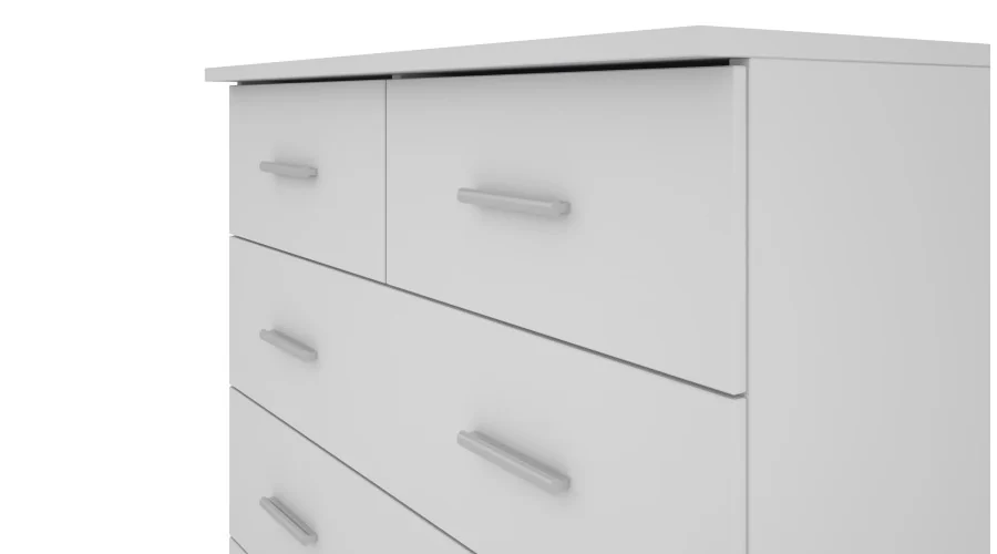 Wysoka komoda z 5 szufladami 90 cm Biel – Marsylia