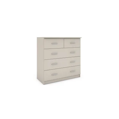 Wysoka komoda z 5 szufladami 90 cm Biel – Marsylia
