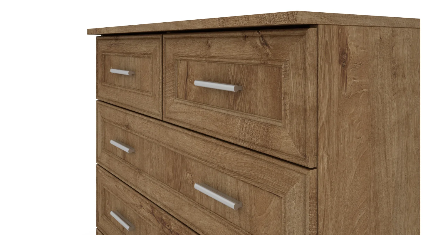 Wysoka komoda z 5 szufladami 90 cm Biel – Marsylia