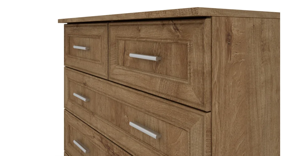 Wysoka komoda z 5 szufladami 90 cm Biel – Marsylia