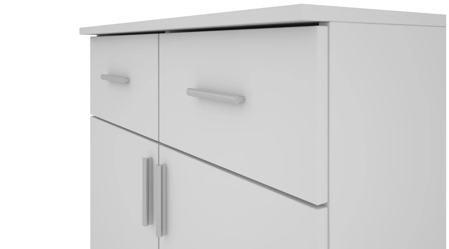 Komoda z drzwiczkami i szufladami 80 cm Biel – Optima