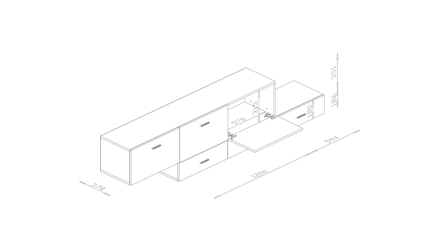 Komoda modułowa wolnostojąca lub wisząca 180–240 cm Dąb Artisan – Multi Smart Komoda modułowa wolnostojąca lub wisząca 180–240 cm Dąb Artisan – Multi Smart