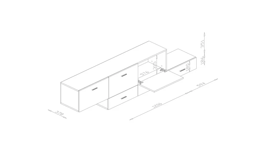 Komoda modułowa wolnostojąca lub wisząca 180–240 cm Dąb Artisan – Multi Smart Komoda modułowa wolnostojąca lub wisząca 180–240 cm Dąb Artisan – Multi Smart