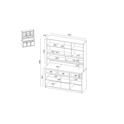 Kredens 150 cm sonoma jasna – Caldvero | eMeblast Kredens 150 cm sonoma jasna – Caldvero | eMeblast