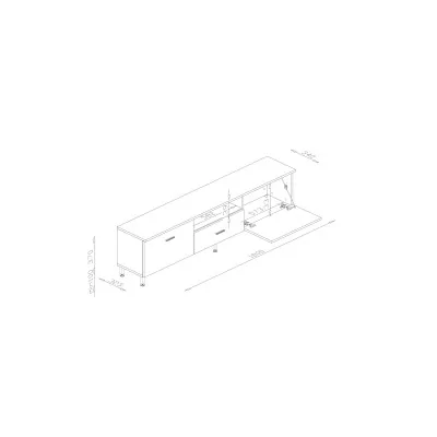 Komoda RTV 180 cm - Szafka pod telewizor - Mova | e-Meblast