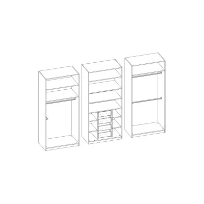 Szafa 300x220 cm biała lustro – Modulor | eMeblast