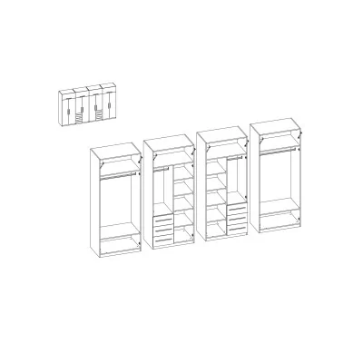 Szafa 360x220 cm jodełka scandi – Sorelo | eMeblast