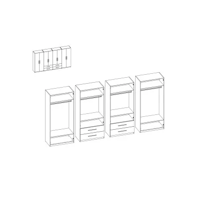 Szafa 400x220 cm kaszmirowy beż – Luvano | eMeblast