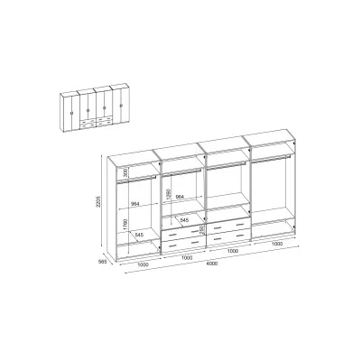 Szafa 400x220 cm kaszmirowy beż – Luvano | eMeblast