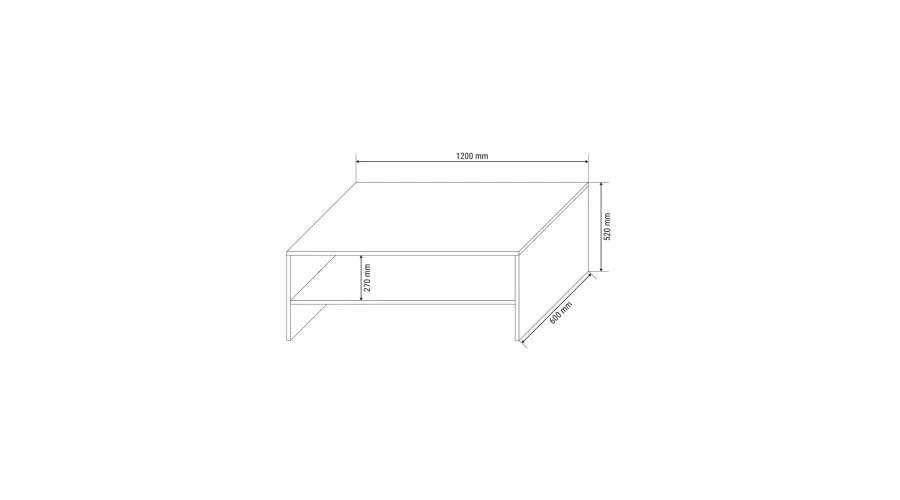 Ława 120 cm dąb lancelot – Anest | eMeblast