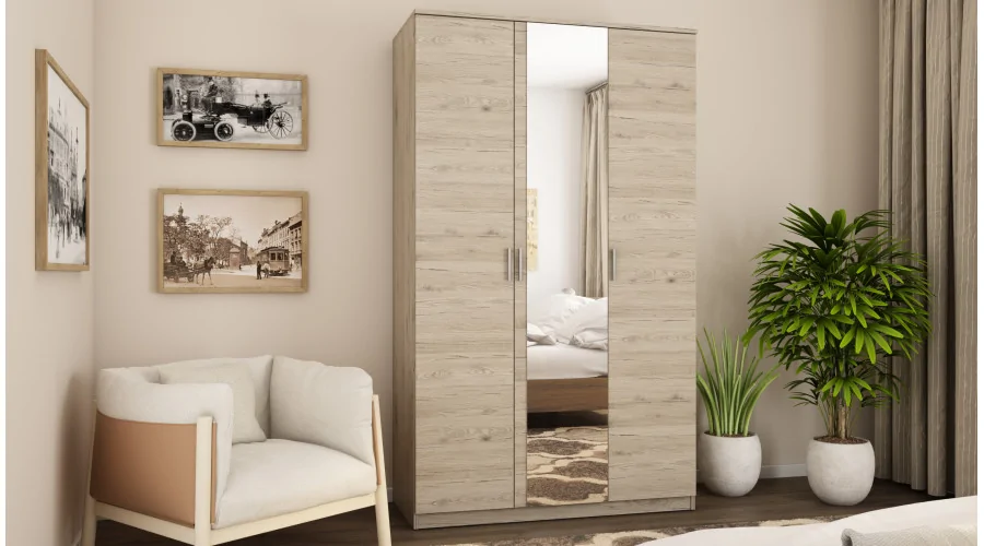 Szafa 120 cm bordeaux lustro – Daro | eMeblast