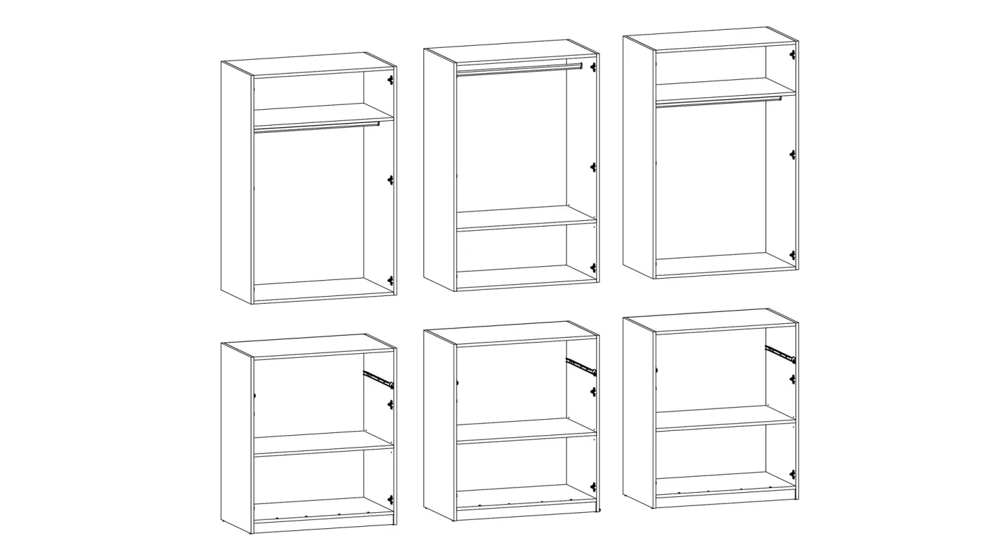 Nowoczesna szafa 270x240 cm biel dąb carpenter whisky lustro – Arvion | eMeblast