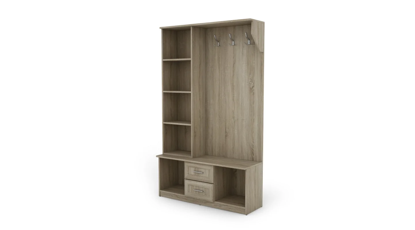 Przedpokój 120 cm sonoma jasna – Compacto | eMeblast