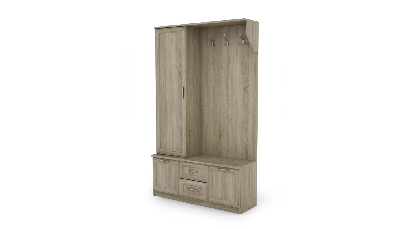 Przedpokój 120 cm sonoma jasna – Compacto | eMeblast