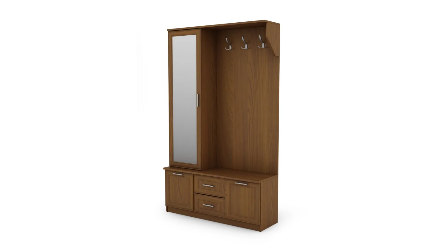 Przedpokój 120 cm wiśnia porto lustro – Compacto | eMeblast