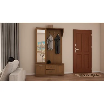 Przedpokój 120 cm wiśnia porto lustro – Compacto | eMeblast