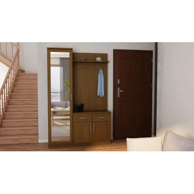 Przedpokój 130 cm wiśnia porto lustro – Entrivo | eMeblast