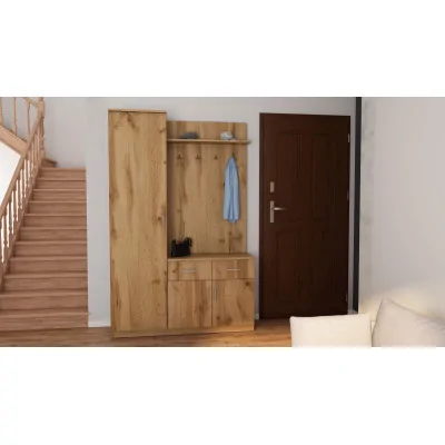 Przedpokój 130 cm dąb wotan lustro – Entrivo | eMeblast