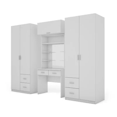 Szafa 255x210 cm z toaletką biała – Vanita | eMeblast