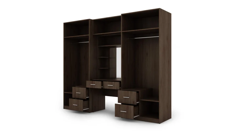 Szafa 255x210 cm orzech okapi z toaletką – Vanita | eMeblast