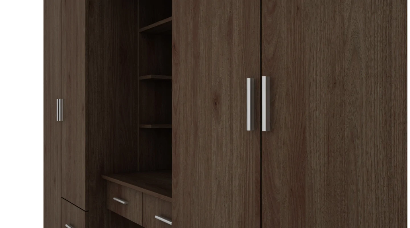 Szafa 255x210 cm orzech okapi z toaletką – Vanita | eMeblast