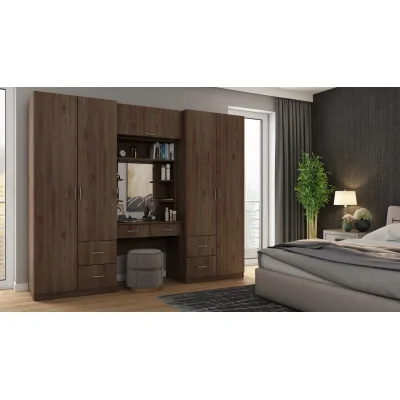 Szafa 255x210 cm orzech okapi z toaletką – Vanita | eMeblast