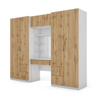 Szafa 255x210 cm biel dąb wotan z toaletką – Vanita | eMeblast
