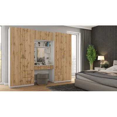 Szafa 255x210 cm biel dąb wotan z toaletką – Vanita | eMeblast