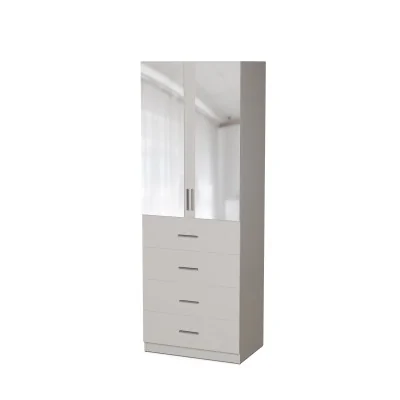 Szafa modułowa 80x225 cm z lustrem, półkami i szufladami - System MAX Premium