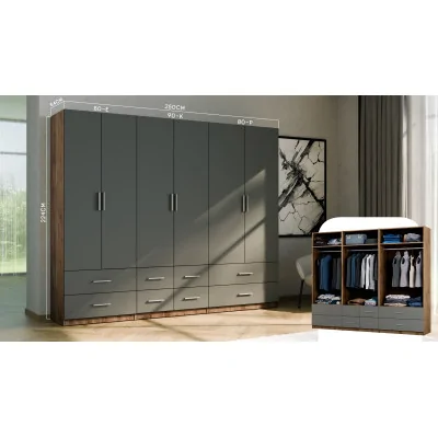Szafa modułowa 90cm MAX Premium K - drążek, szuflady, półki