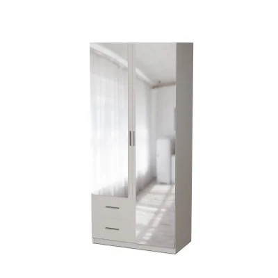 Szafa modułowa 100 cm z lustrem, drążkiem ubraniowym i szufladami - MAX Premium "C"