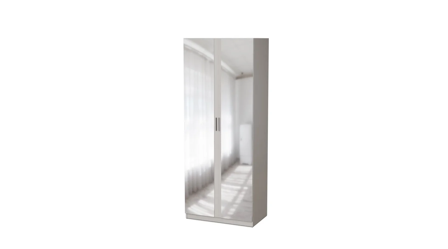 Szafa modułowa 90x225 cm z półkami i drążkiem i lustrem - MAX Premium F