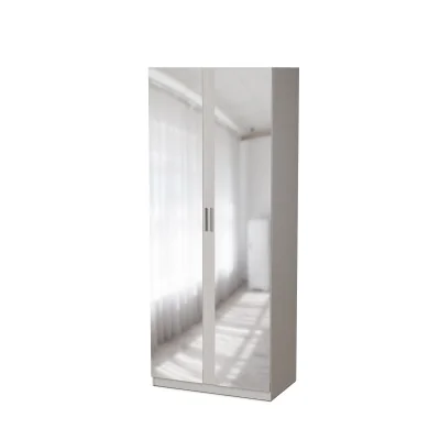 Szafa modułowa 90x225 cm z półkami i drążkiem i lustrem - MAX Premium F
