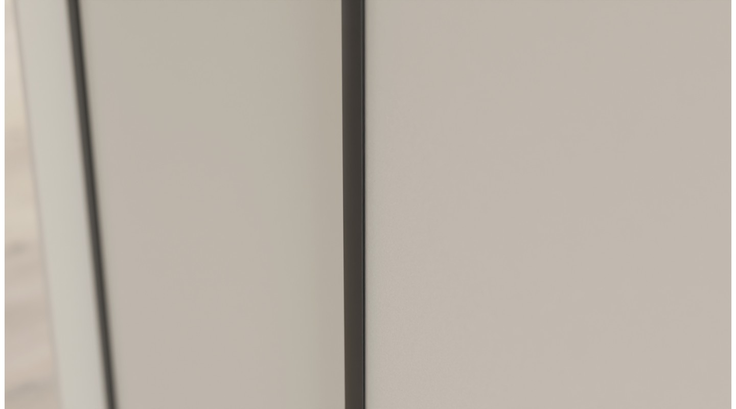 Meblościanka 390x220 cm z szafami przesuwnymi Kaszmirowy Beż - Axis