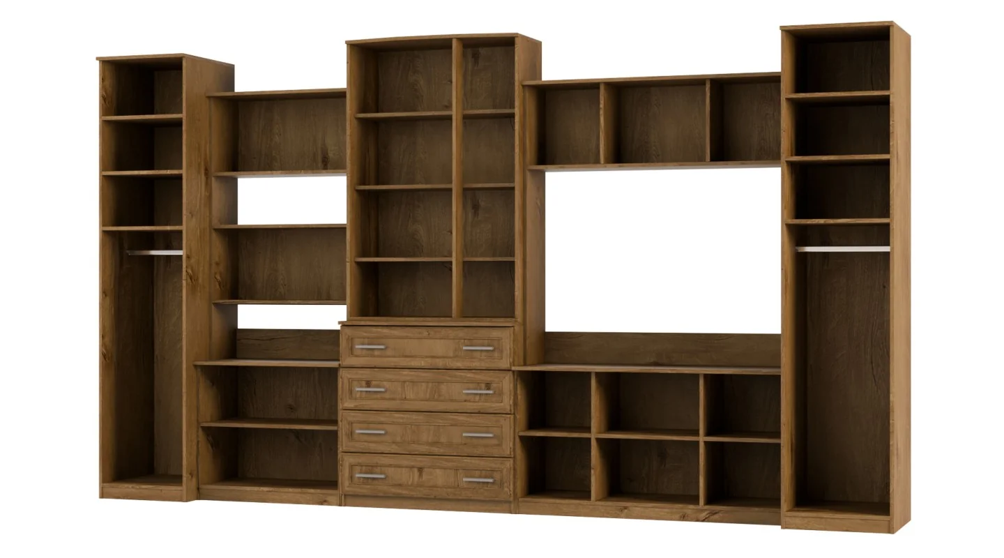 Meblościanka TV 400x225 cm z witryną Dąb Lefkas - Cambridge