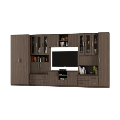 Meblościanka TV 400x210 cm z szafami Dąb Dunin - Oxford
