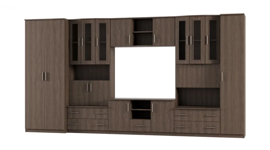Meblościanka TV 400x210 cm z szafami Dąb Dunin - Oxford