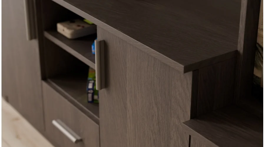 Meblościanka TV 400x210 cm z szafami Dąb Dunin - Oxford