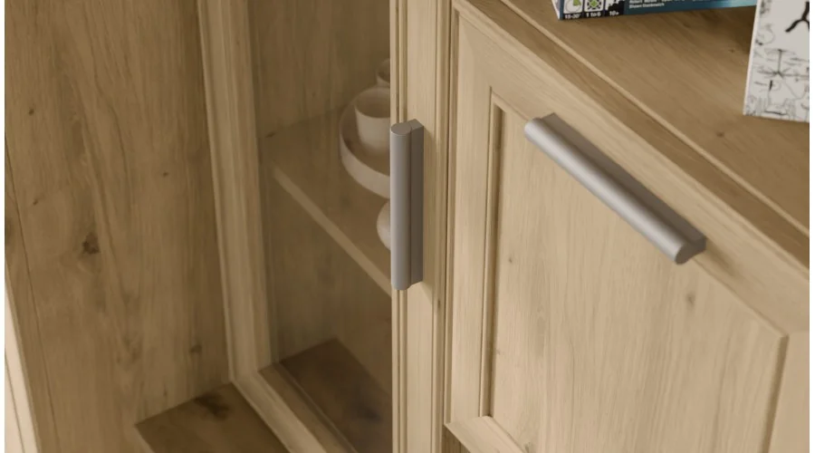 Meblościanka TV 400x210 cm z witrynami Dąb Artisan - Windsor
