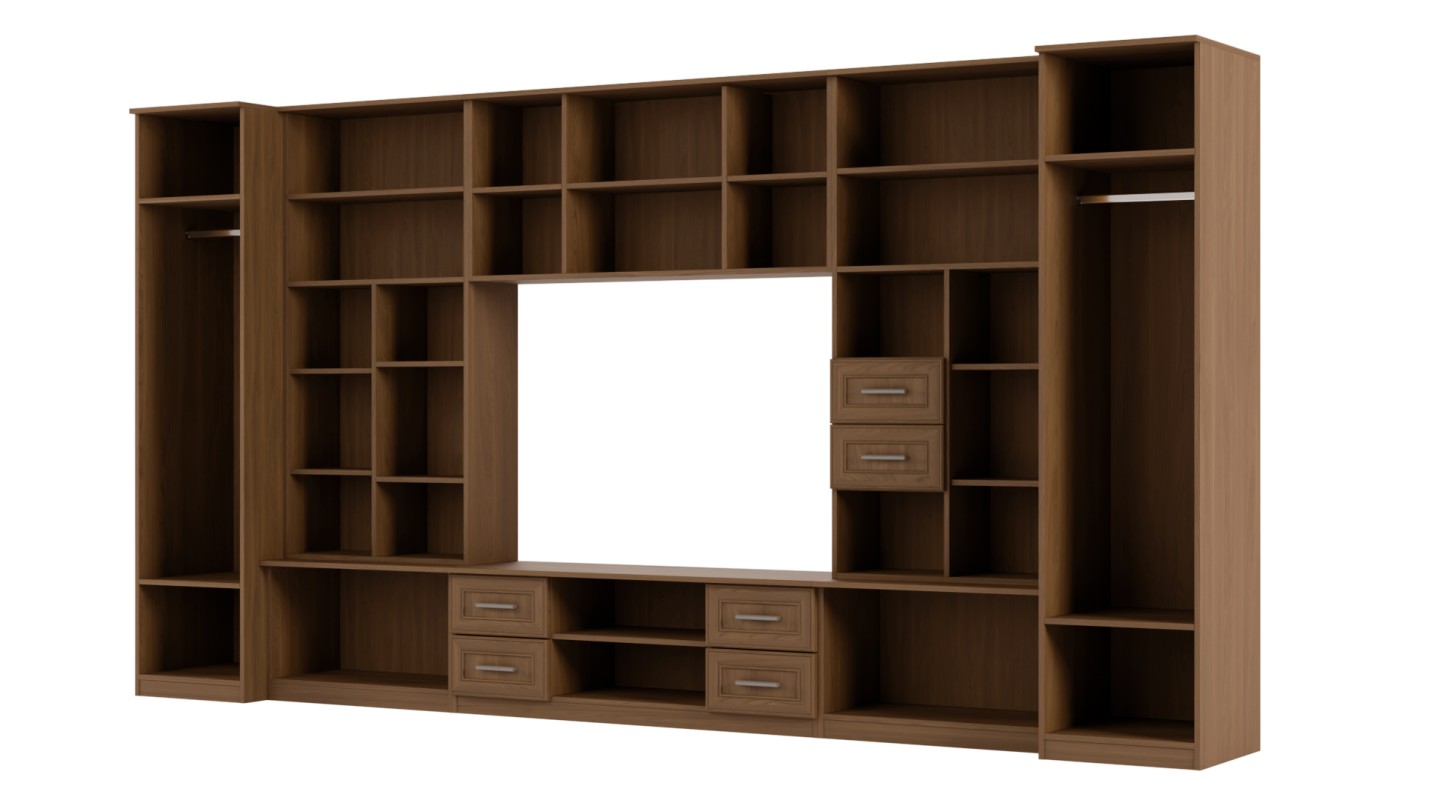 Meblościanka TV 400x210 cm z witrynami Wiśnia Porto - Windsor