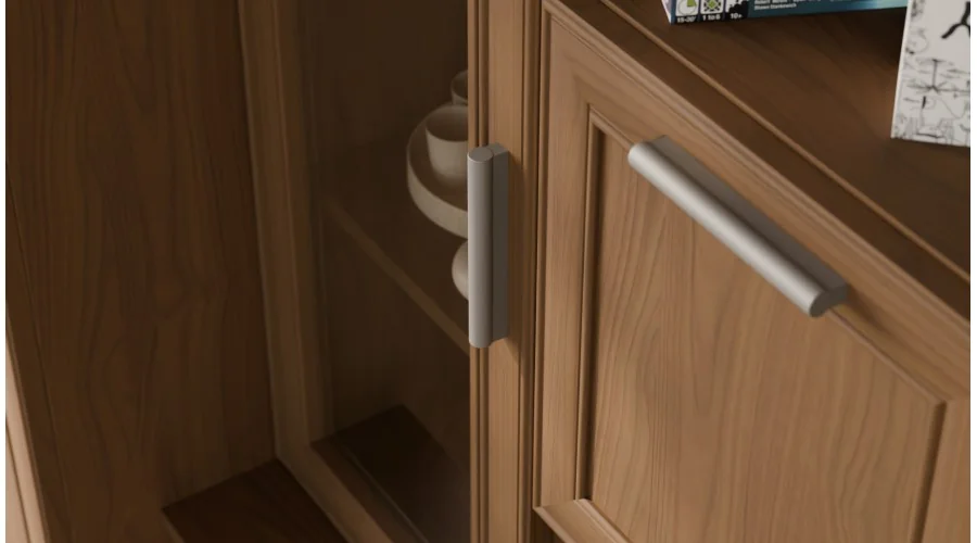 Meblościanka TV 400x210 cm z witrynami Wiśnia Porto - Windsor