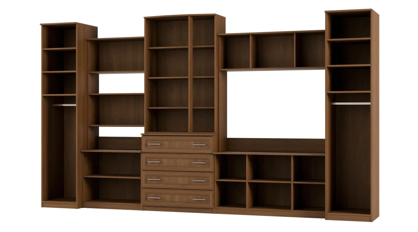 Meblościanka TV 400x225 cm z witryną Wiśnia Porto - Cambridge