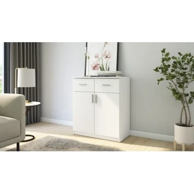 Komoda z drzwiczkami i szufladami 80 cm Biel – Optima