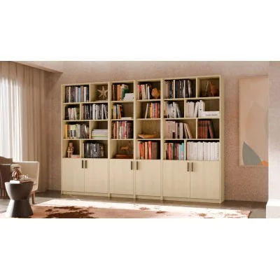 Duży regał na książki 300x209 cm Dąb Lindberg – ATLAS | eMeblast