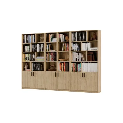 Duży regał na książki 300x209 cm Dąb Tajga – ATLAS | eMeblast