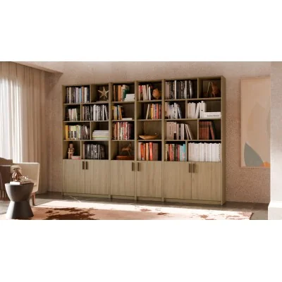 Duży regał na książki 300x209 cm Dąb Tajga – ATLAS | eMeblast