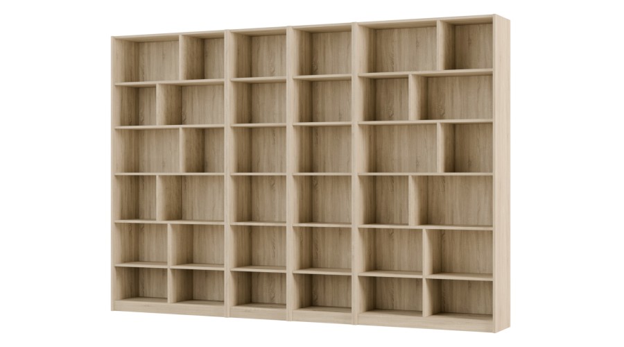 Duży regał na książki 300x209 cm Sonoma Jasna / Sonoma Ciemna – ATLAS | eMeblast Duży regał na książki 300x209 cm Sonoma Jasna / Sonoma Ciemna – ATLAS | eMeblast