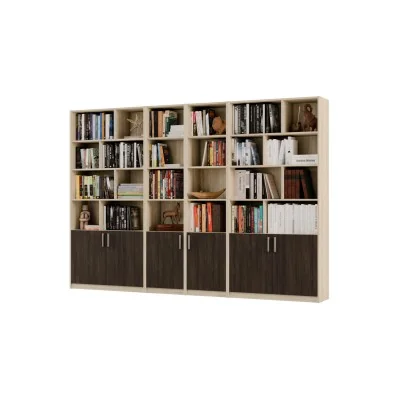 Duży regał na książki 300x209 cm Sonoma Jasna / Sonoma Ciemna – ATLAS | eMeblast